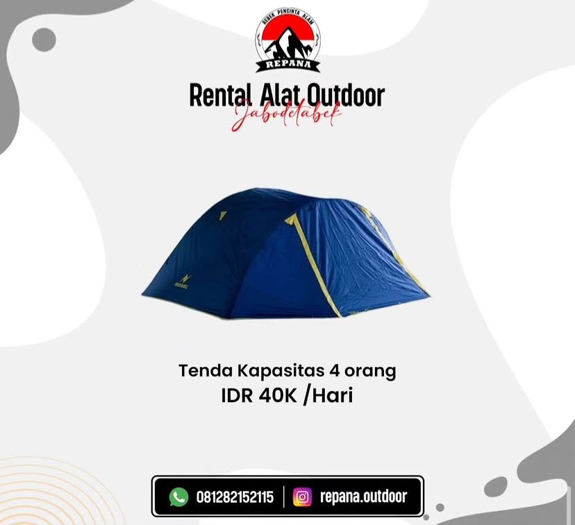 Tenda Kapasitas 4 Orang